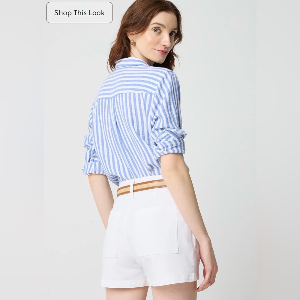 J. Crew White Utility Denim Short size 25 - Picture 3 of 12